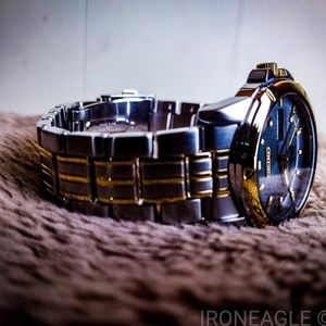 SEIKO Solar Two Tone Stainless Gray Dial Men's Watch -  MSRP: $265